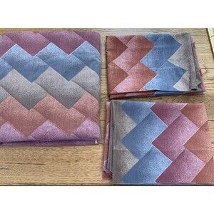 VTG 80s TWIN Flat Sheet Pillowcases Lady Pepperell Westpoint Southwestern Mesa